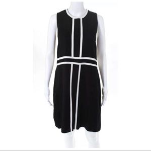 Pink Tartan Sleeveless Pencil Dress Black White 10